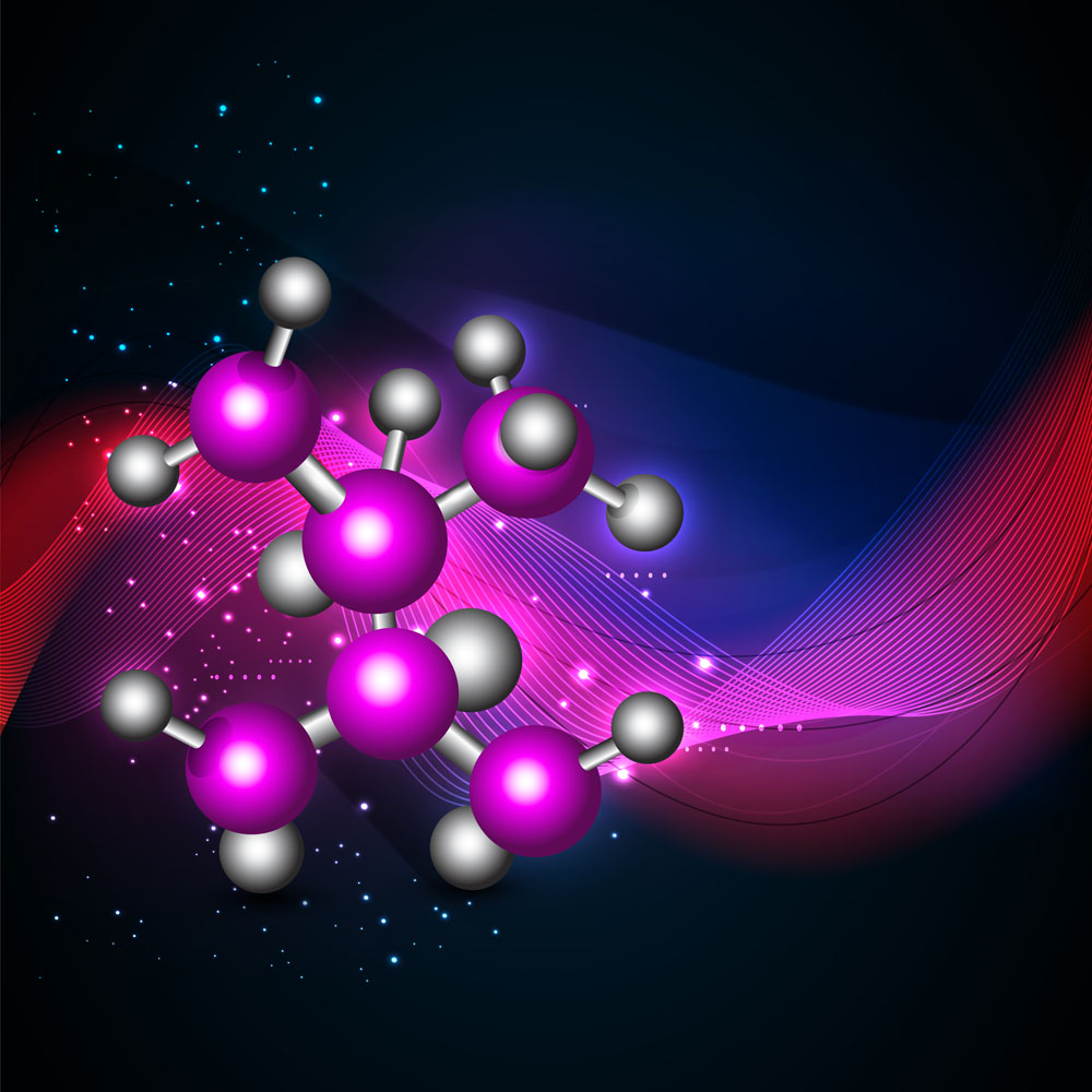立体分子结构背景素材图片